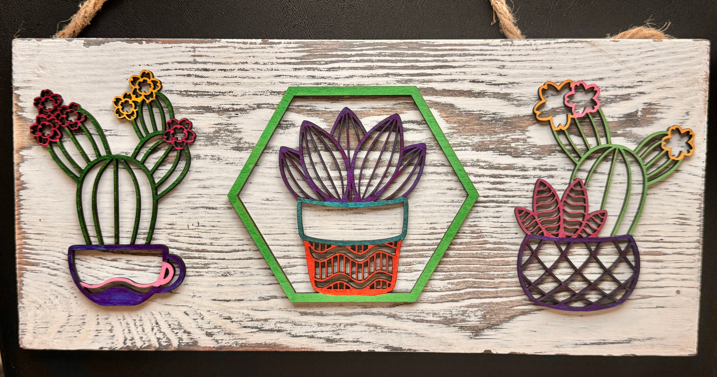 Cactus Wall Plaque