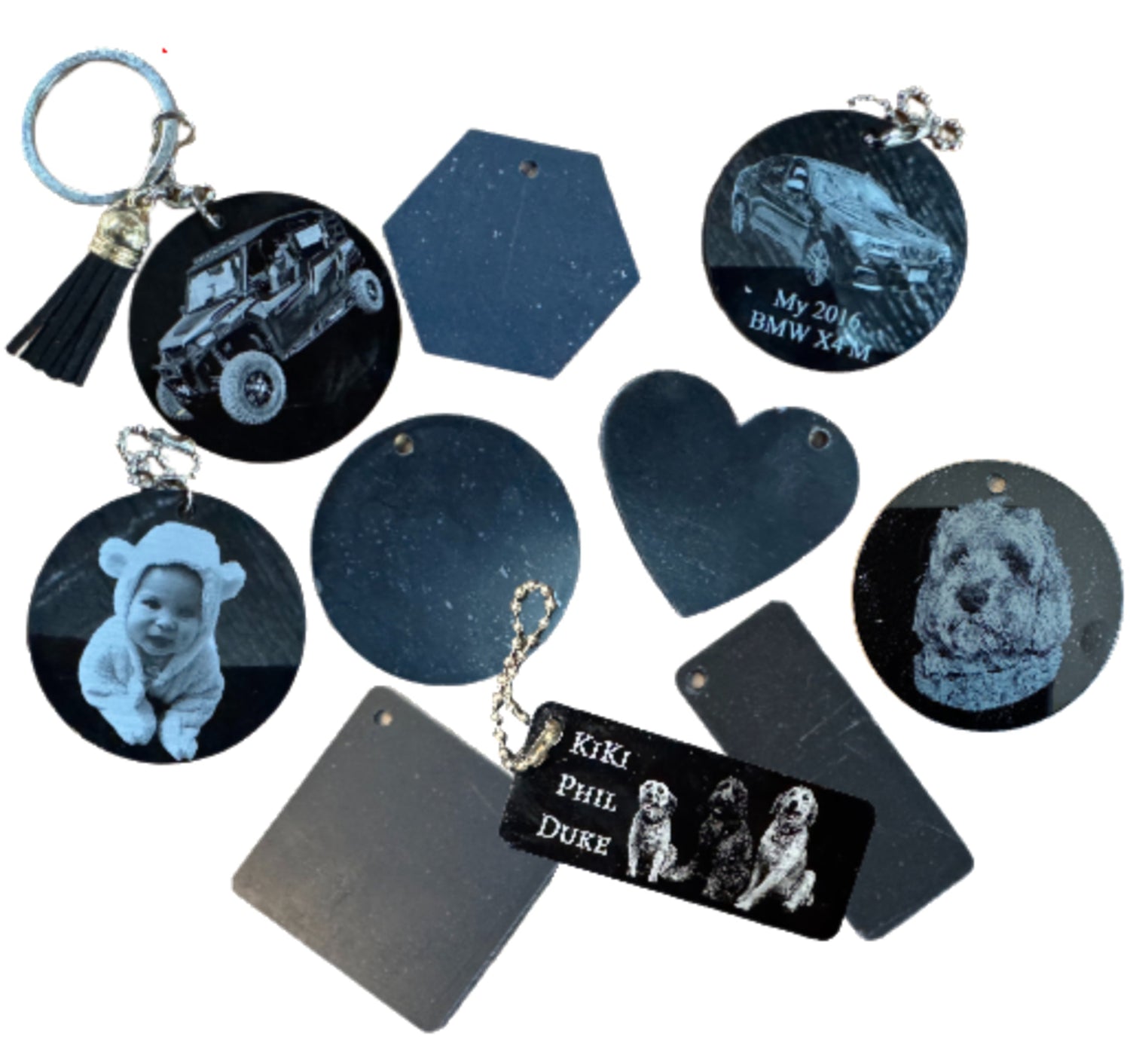 Acrylic Shapes for Photo Key Chains