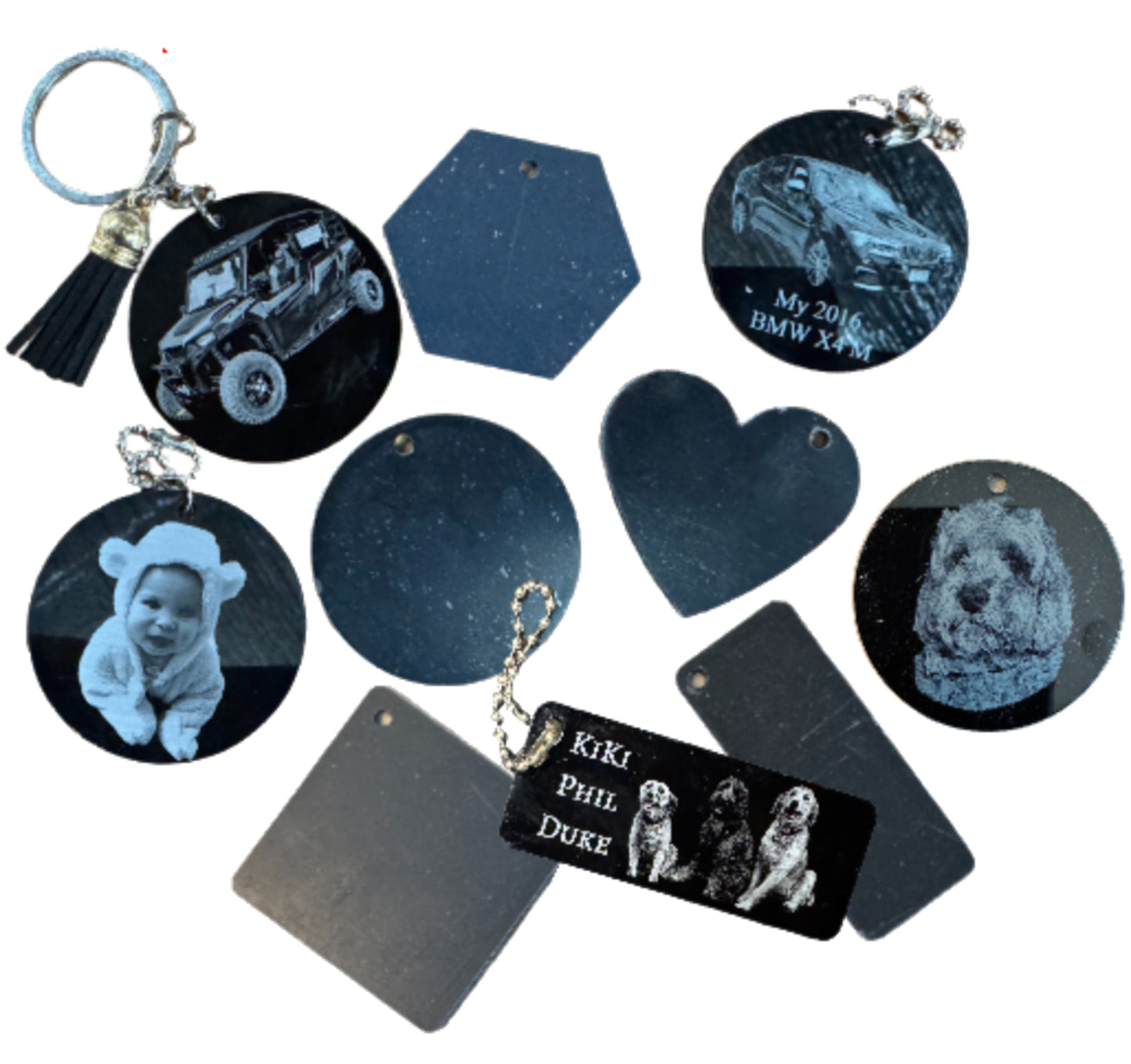 2" Acrylic Shapes For Key Chains