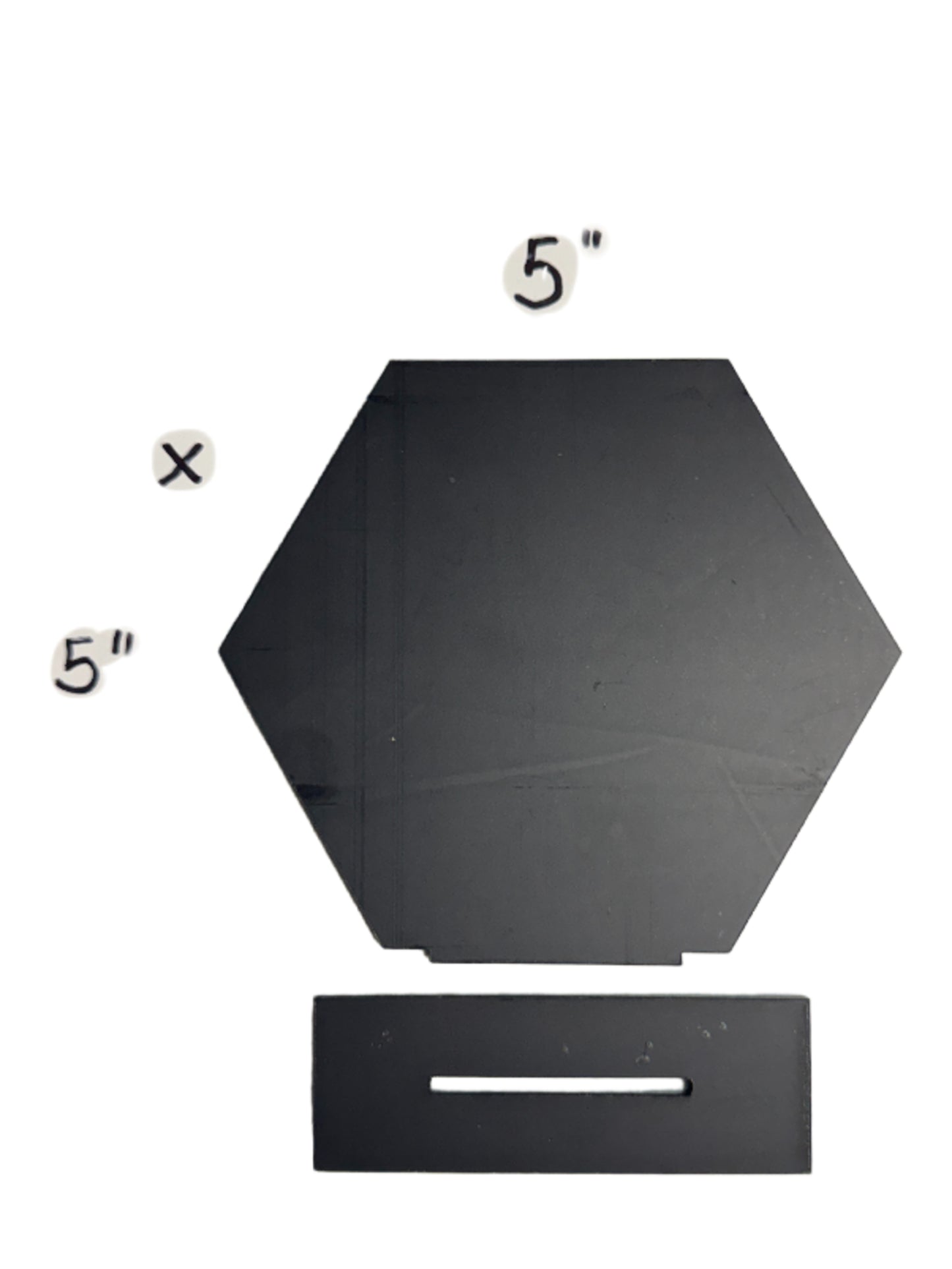 Black Acrylic Photo Frame w/base